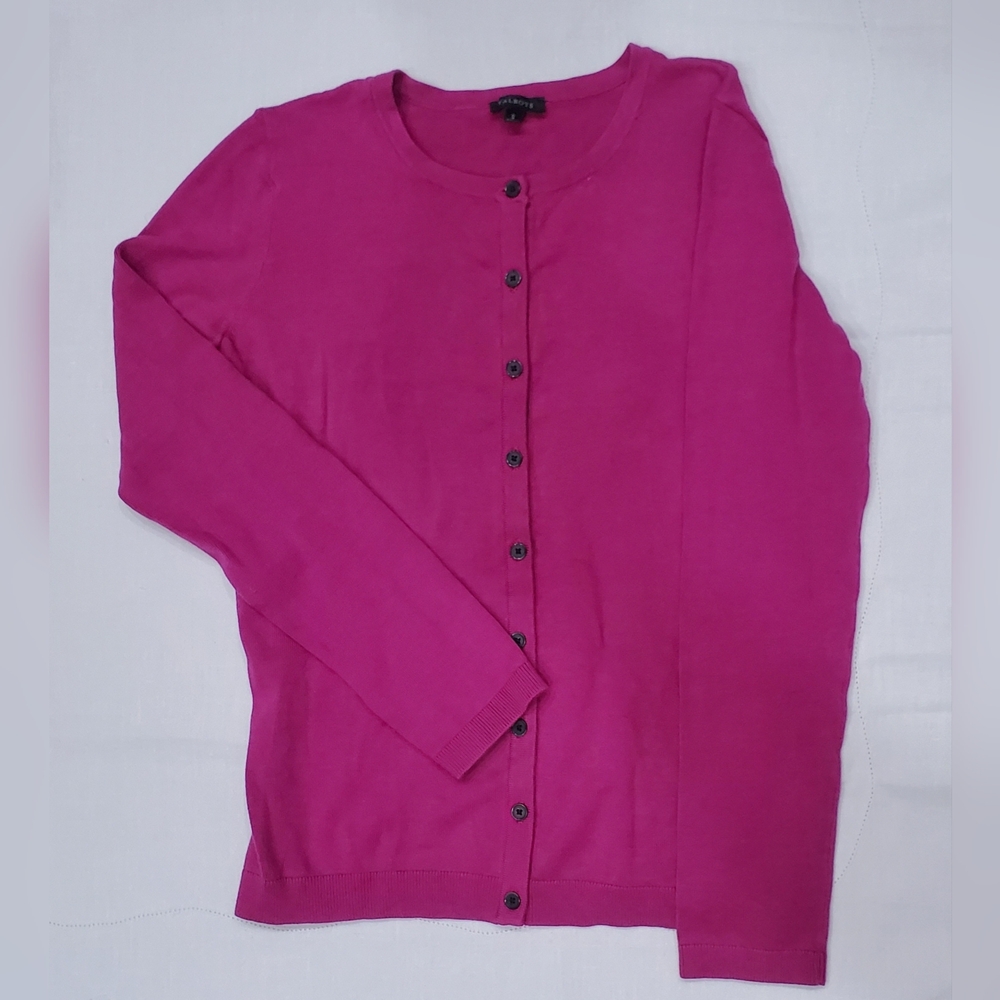 Talbots Vibrant Pink Cardigan